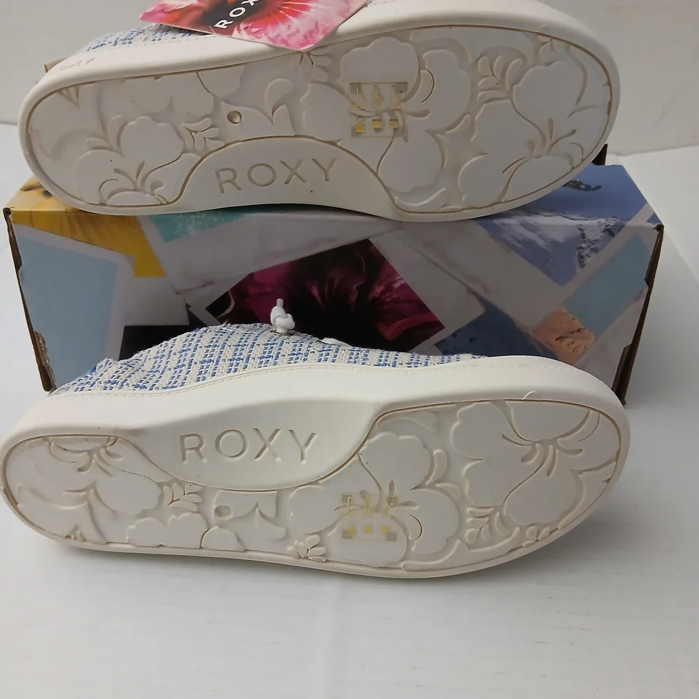 Roxy Kids Bayshore Plus- 405 Open Blue/Blue   Sneakers Size 6 New $40 - Picture 7 of 12